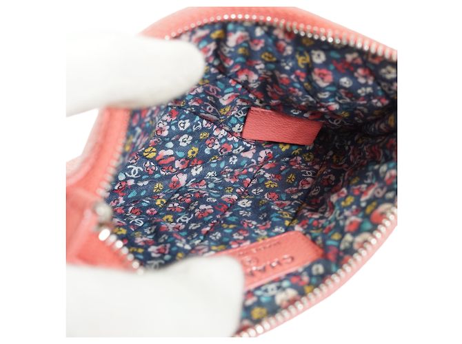 Chanel Neceser mini CC Four-Leaf Clover Coral Rosa Azul - vista 11