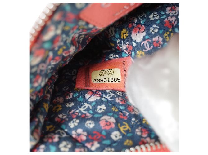 Chanel Neceser mini CC Four-Leaf Clover Coral Rosa Azul - vista 12