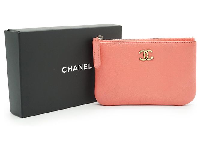 Chanel Neceser mini CC Four-Leaf Clover Coral Rosa Azul - vista 13