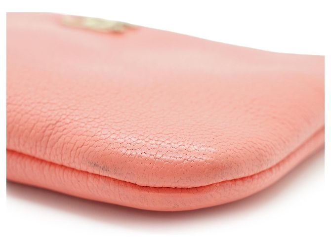 Chanel Neceser mini CC Four-Leaf Clover Coral Rosa Azul - vista 7