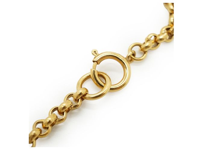 Chanel Collier Cœur CC Vintage Doré - vue 12