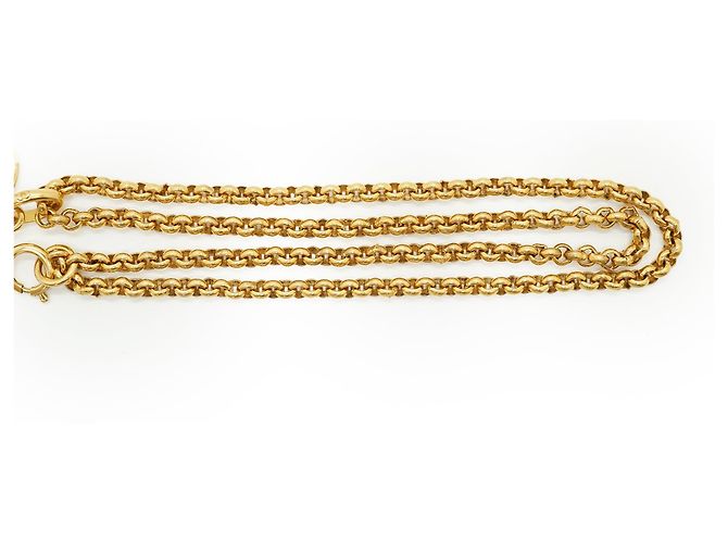 Chanel Collier Cœur CC Vintage Doré - vue 13
