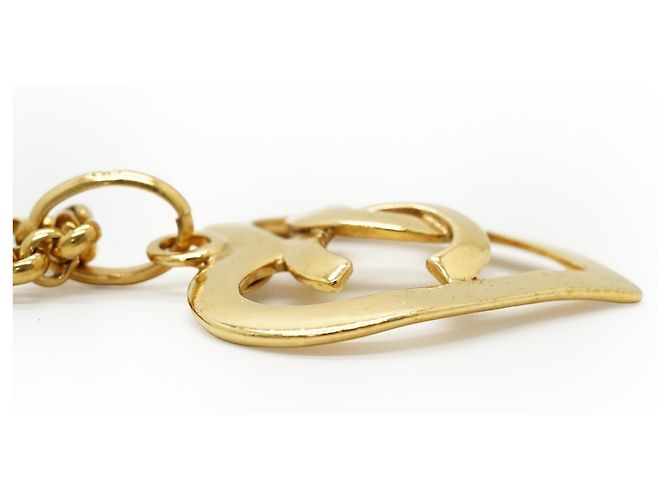 Chanel Collier Cœur CC Vintage Doré - vue 7
