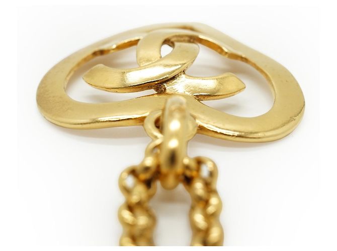 Chanel Collier Cœur CC Vintage Doré - vue 9
