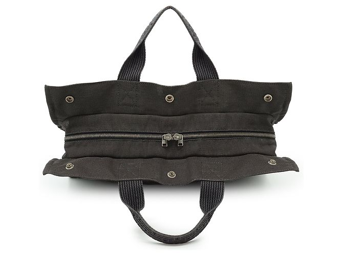 Hermès Herline Tote MM Cinza em tecido - vista 8