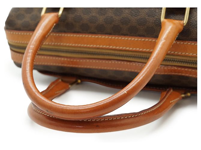 Céline Macadam Handbag Brown Canvas Leather - view 10