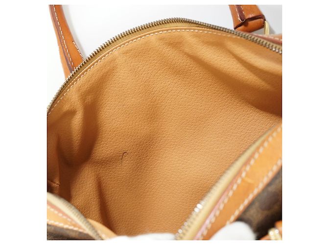 Céline Macadam Handbag Brown Canvas Leather - view 13