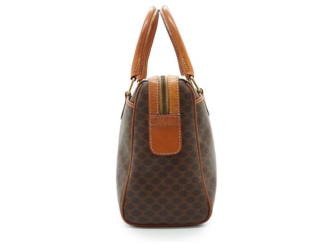 Céline Macadam Handbag Brown Canvas Leather - view 3