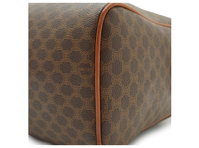 Céline Macadam Handbag Brown Canvas Leather - view 7