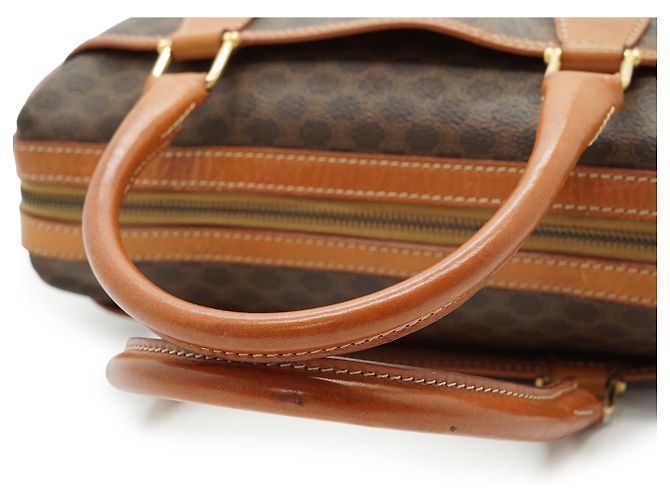 Céline Macadam Handbag Brown Canvas Leather - view 9
