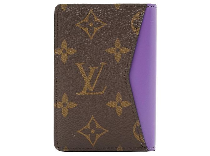 Louis Vuitton Monogram Macassar Organizer de Poche Brown Purple - view 2