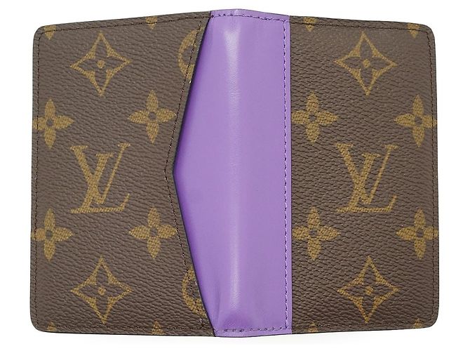 Louis Vuitton Monogram Macassar Organizer de Poche Brown Purple - view 3