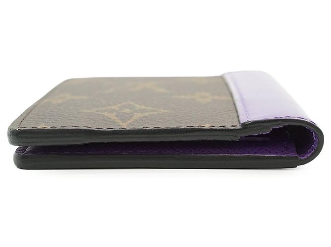 Louis Vuitton Monogram Macassar Organizer de Poche Brown Purple - view 5