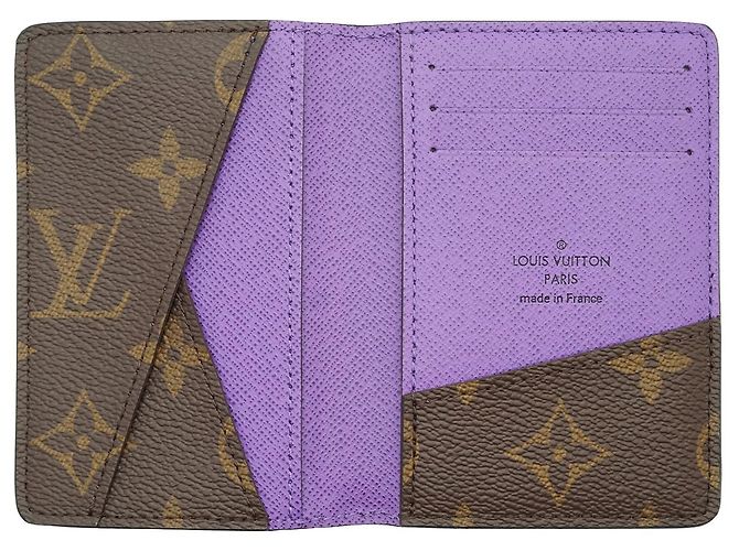 Louis Vuitton Monogram Macassar Organizer de Poche Brown Purple - view 8
