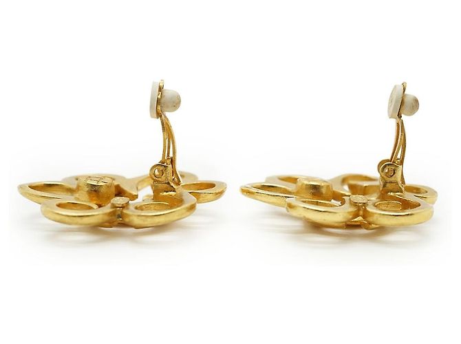 Chanel Orecchini a clip CC Flower D'oro - vista 10