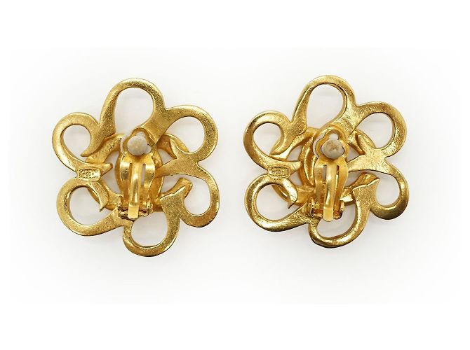 Chanel Orecchini a clip CC Flower D'oro - vista 2