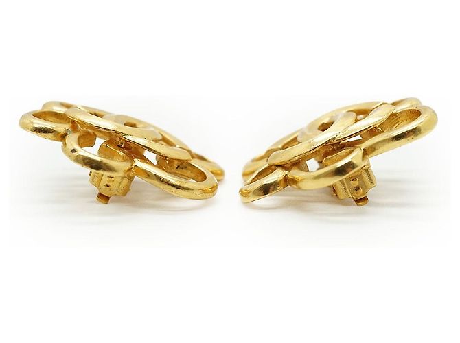 Chanel Orecchini a clip CC Flower D'oro - vista 3