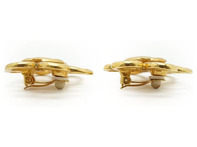 Chanel Orecchini a clip CC Flower D'oro - vista 4
