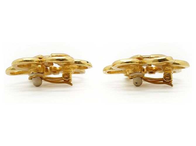 Chanel Orecchini a clip CC Flower D'oro - vista 6