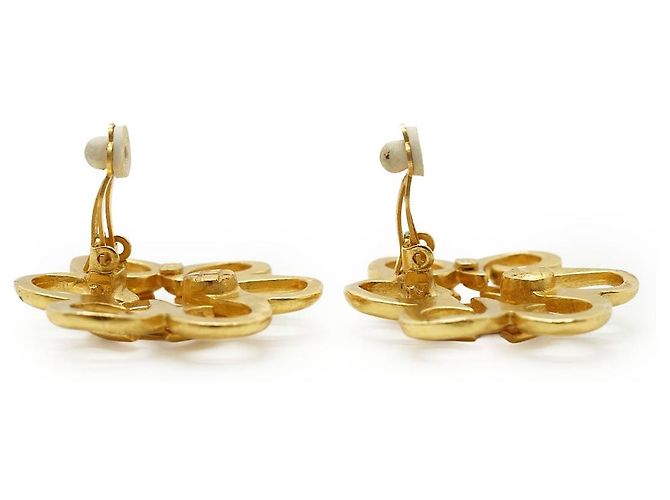 Chanel Orecchini a clip CC Flower D'oro - vista 8