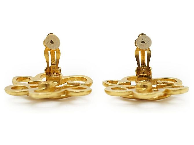 Chanel Orecchini a clip CC Flower D'oro - vista 9