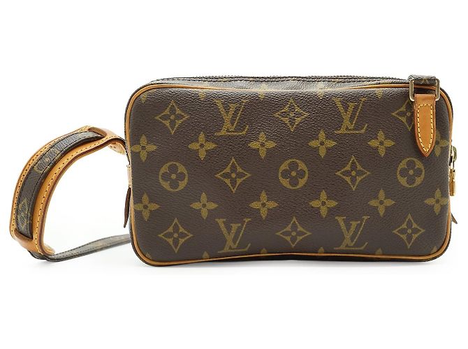 Louis Vuitton Monogram Pochette Marly Bandouliere Marrone - vista 2