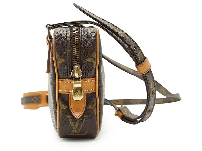 Louis Vuitton Monogram Pochette Marly Bandouliere Marrone - vista 4