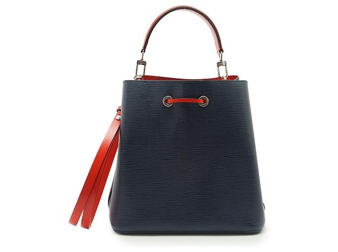 Néonoé Louis Vuitton Epi Neonoe MM Indigo Colorblock Rot Blau - Ansicht 2