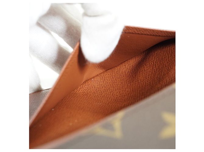 Louis Vuitton Cartera Bifold Monogram Portefeuille Tresor Castaño - vista 14