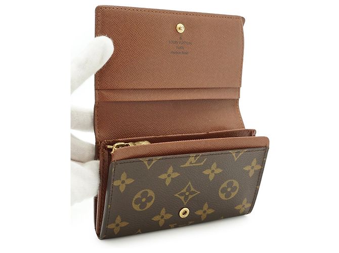 Louis Vuitton Cartera Bifold Monogram Portefeuille Tresor Castaño - vista 7