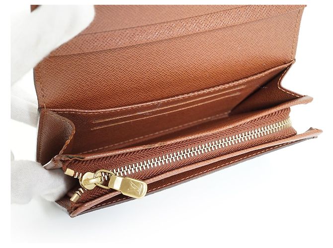Louis Vuitton Cartera Bifold Monogram Portefeuille Tresor Castaño - vista 8