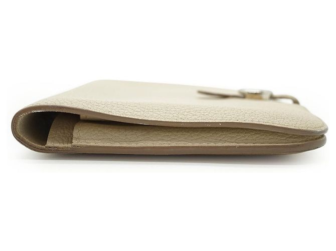 Hermès Dogon Duo Nata GM Togo Geldbörse Weiß - Ansicht 4