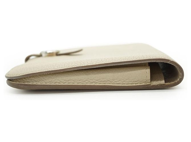 Hermès Dogon Duo Nata GM Togo Geldbörse Weiß - Ansicht 5