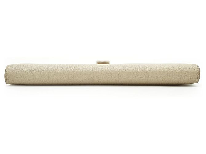 Hermès Dogon Duo Nata GM Togo Geldbörse Weiß - Ansicht 7