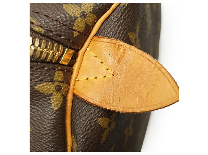 Louis Vuitton Monogram Keepall 60 Marron Toile Cuir - vue 11