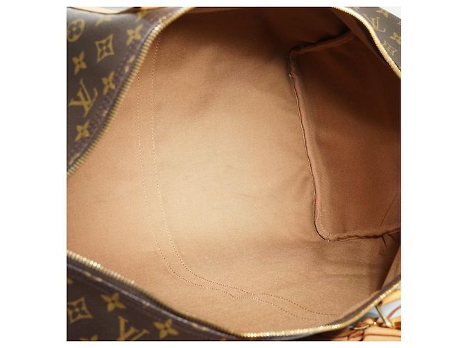 Louis Vuitton Monogram Keepall 60 Marron Toile Cuir - vue 12