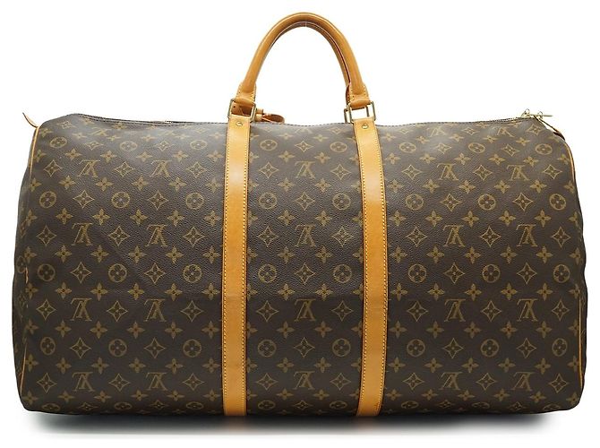 Louis Vuitton Monogram Keepall 60 Marron Toile Cuir - vue 2