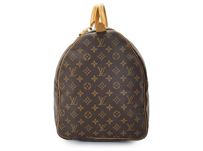 Louis Vuitton Monogram Keepall 60 Marron Toile Cuir - vue 3