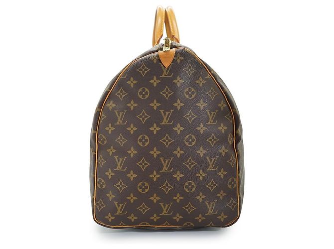 Louis Vuitton Monogram Keepall 60 Marron Toile Cuir - vue 4