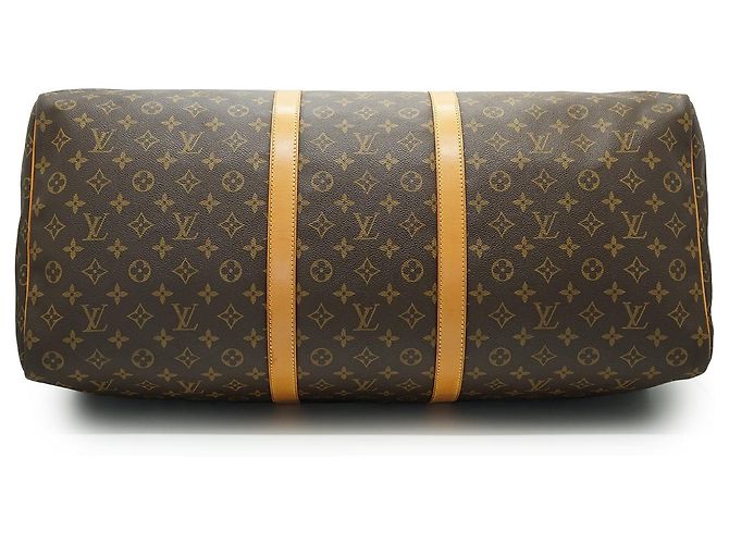 Louis Vuitton Monogram Keepall 60 Marron Toile Cuir - vue 5