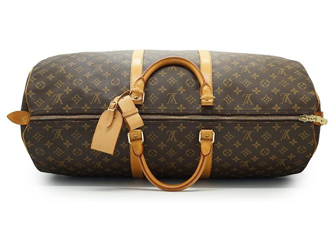 Louis Vuitton Monogram Keepall 60 Marron Toile Cuir - vue 8
