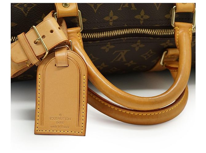 Louis Vuitton Monogram Keepall 60 Marron Toile Cuir - vue 9