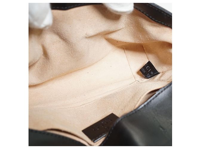Gucci Mini Bolso de Hombro GG Marmont con Cadena Negro Beige - vista 13