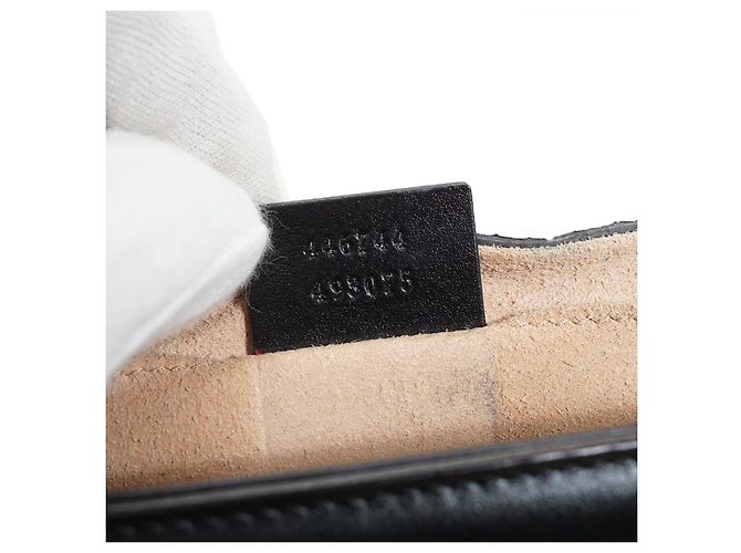Gucci Mini Bolso de Hombro GG Marmont con Cadena Negro Beige - vista 15