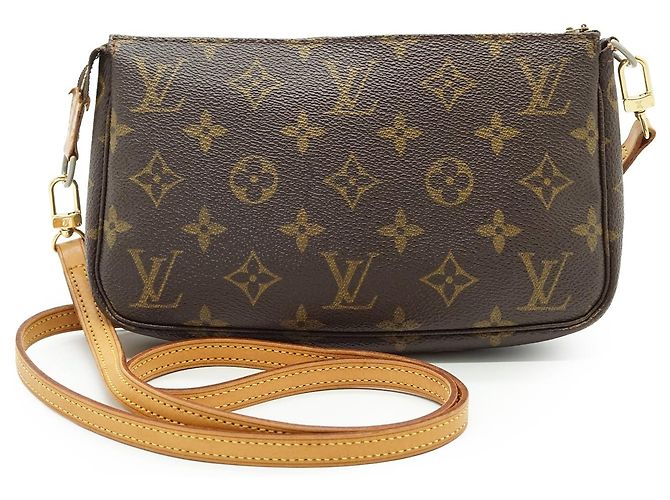 Louis Vuitton Monogram Pochette Accessoires Long Strap Brown - view 2