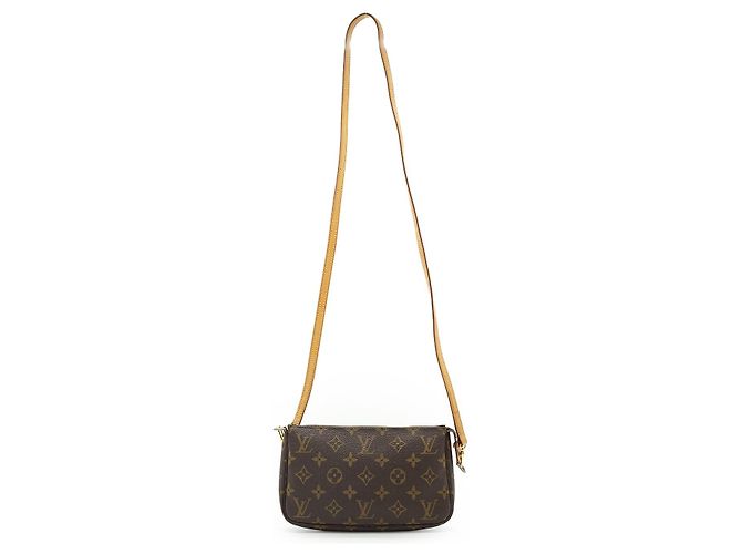 Louis Vuitton Monogram Pochette Accessoires Long Strap Brown - view 3