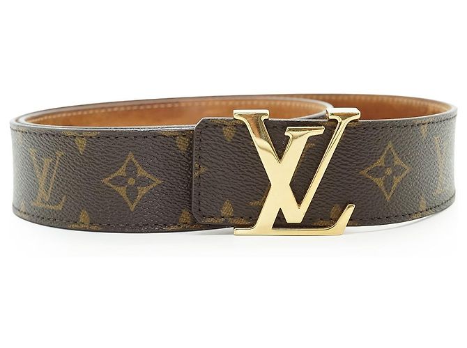 Louis Vuitton Cinto Monogram LV Initiales 85/34 Marrom - vista 2