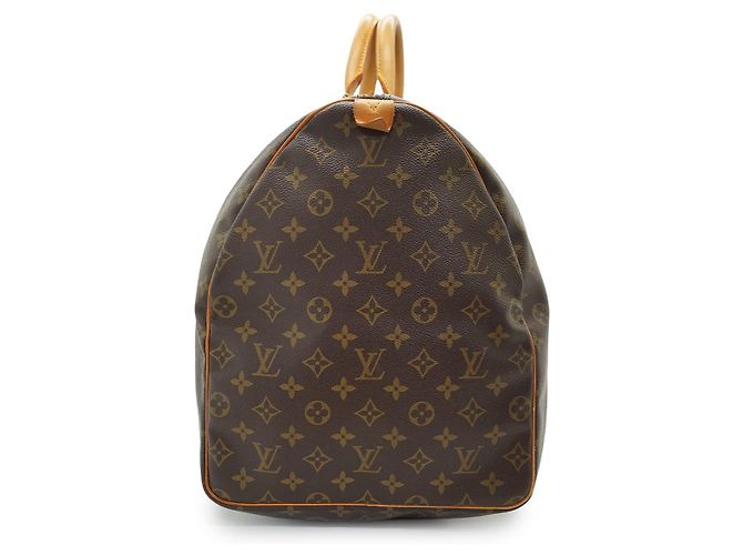 Louis Vuitton Monogram Keepall 60 Marron Toile et Cuir - vue 3