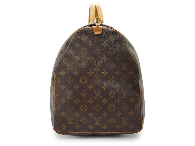 Louis Vuitton Monogram Keepall 60 Marron Toile et Cuir - vue 4