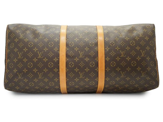 Louis Vuitton Monogram Keepall 60 Marron Toile et Cuir - vue 5